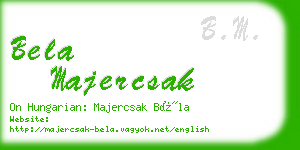 bela majercsak business card